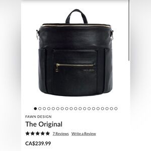 Fawn design original diaper bag - black